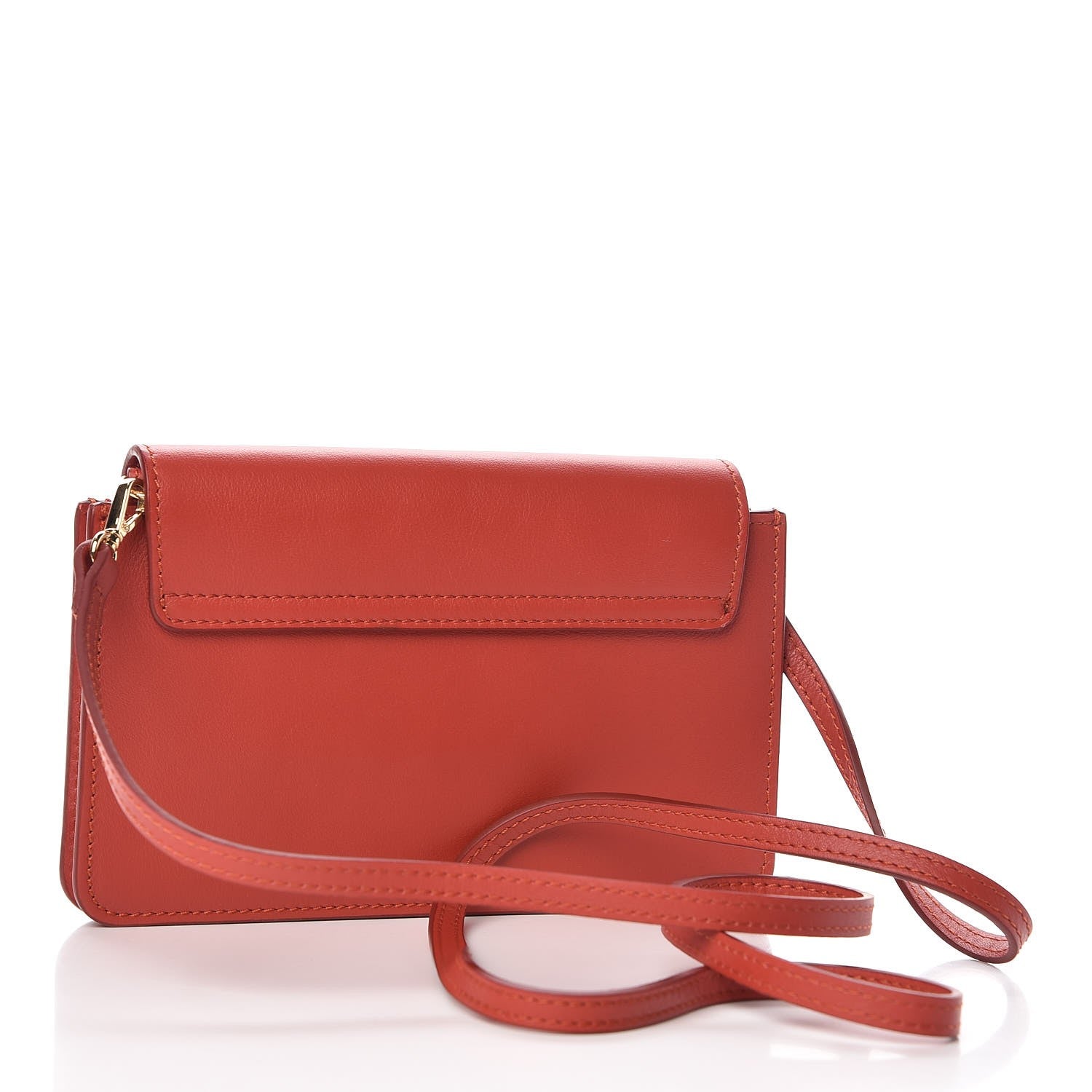 Chloe Calfskin Drew Bijou Clutch Earthy Red 3 of 7