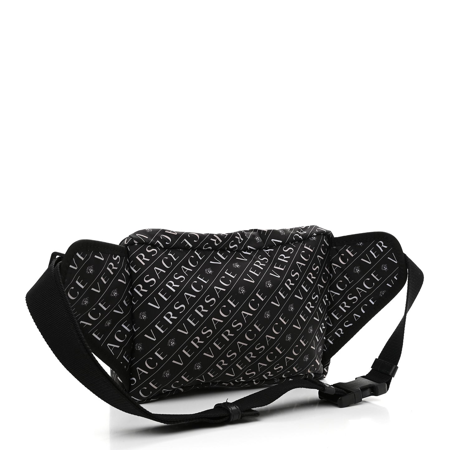 Nylon Logo Belt Bag Black White