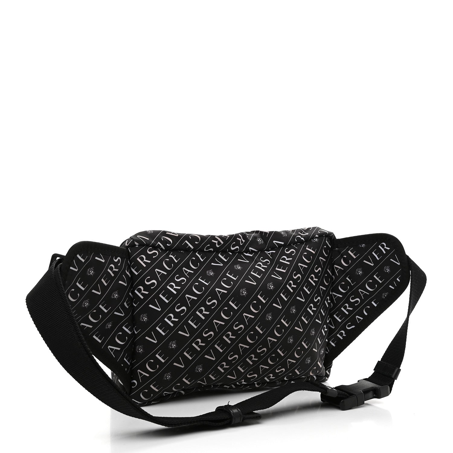 Versace Nylon Logo Belt Bag Black White 3 of 9