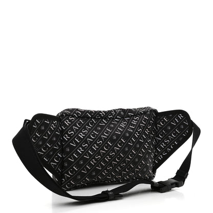 Versace Nylon Logo Belt Bag Black White 3 of 9