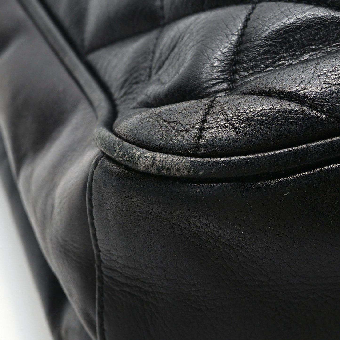 Lambskin Quilted Shoulder Bag Black