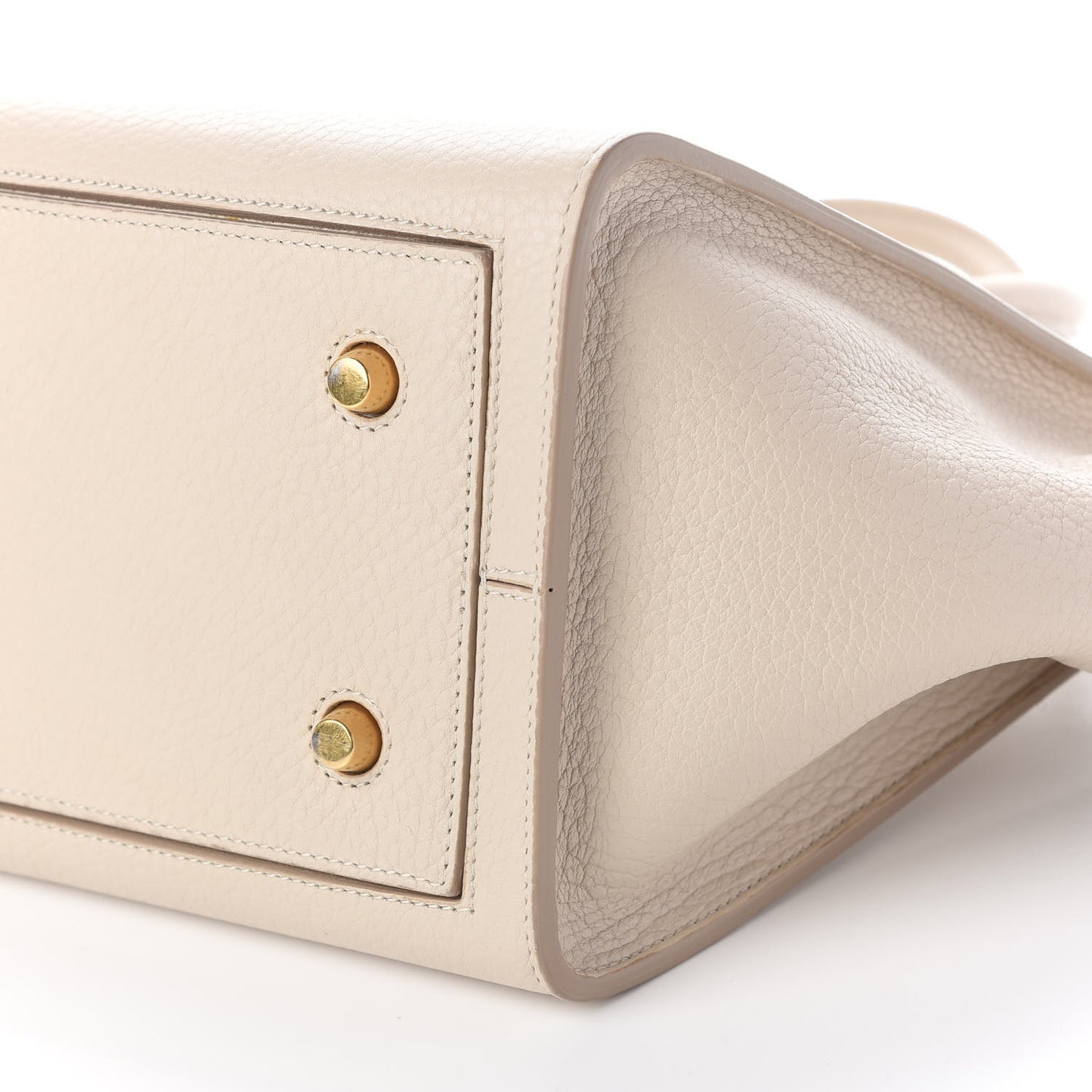 Crisped Calfskin Mini Tie Knot Tote Chalk