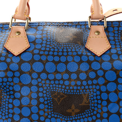 Louis Vuitton Monogram Kusama Town Speedy 30 Blue 7 of 10