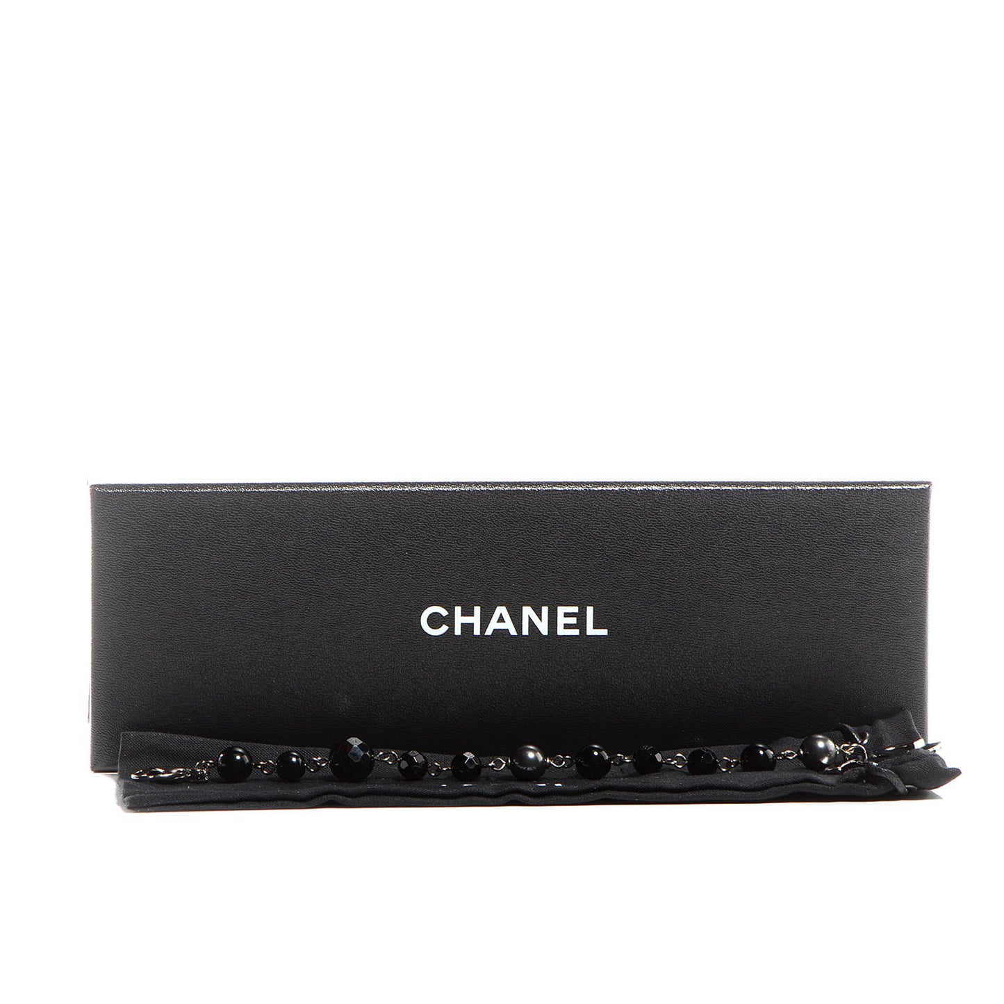 Beaded CC Bracelet Black