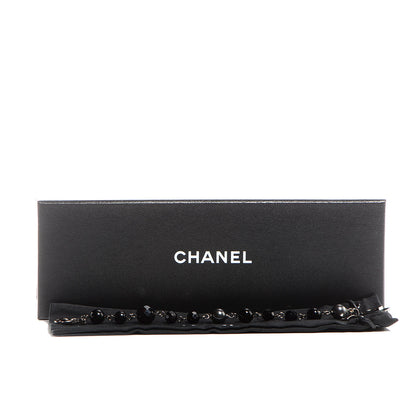 Chanel Beaded CC Bracelet Black 5 of 5