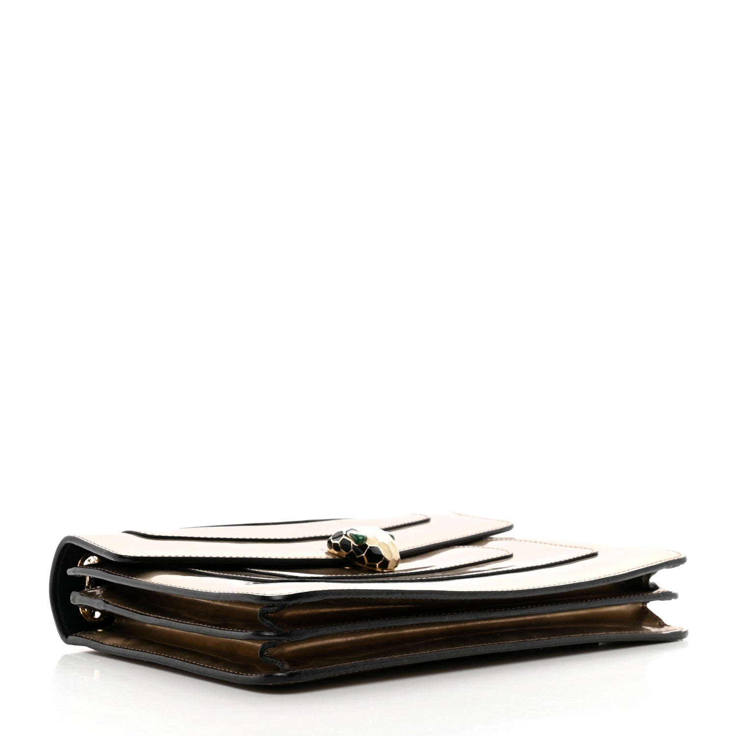 Bulgari Metallic Calfskin Serpenti Forever Crossbody Bag Gold 4 of 11