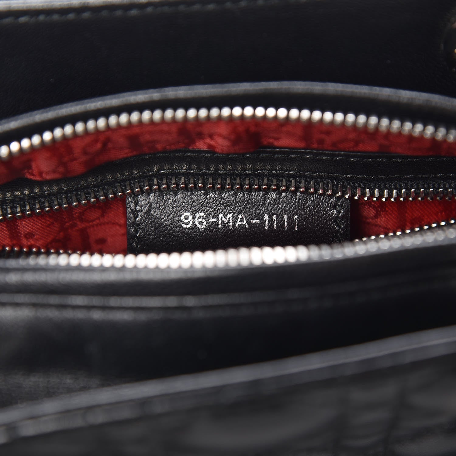 Christian Dior Lambskin Cannage Medium Lady Dior Black 7 of 12