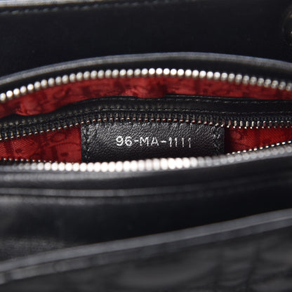 Christian Dior Lambskin Cannage Medium Lady Dior Black 7 of 12