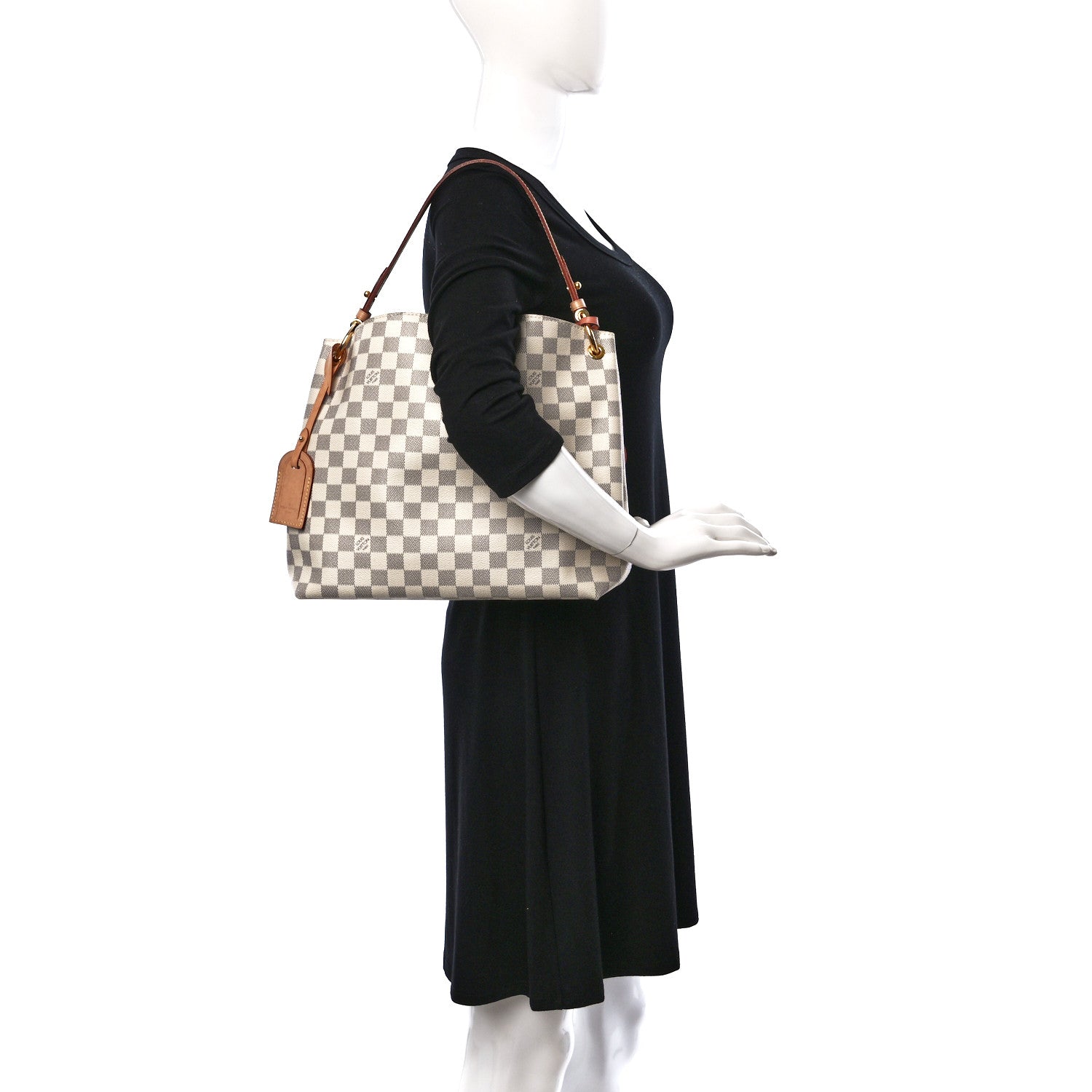 Louis Vuitton Damier Azur Graceful PM Rose Ballerine 2 of 8