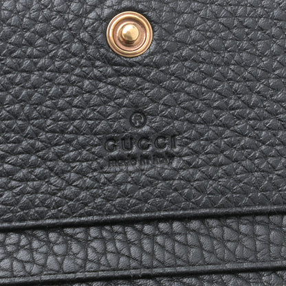 Gucci Pebbled Calfskin Animalier Card Case Black 15 of 20