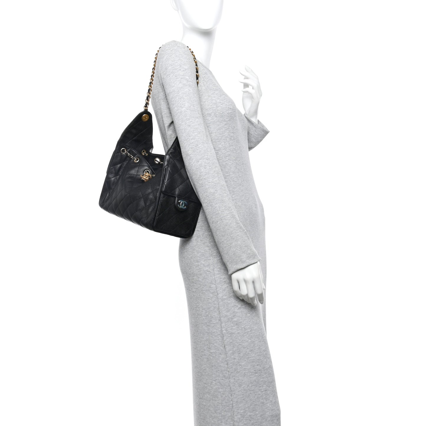Caviar Quilted Small Chanel 25 Handbag Black