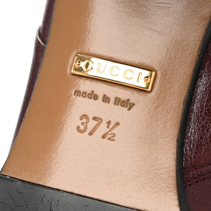 Gucci Monogram GG Mignon Quentin Granada Kid Ankle Boots 37.5 Vintage Bordeaux Dusty Brown 7 of 11