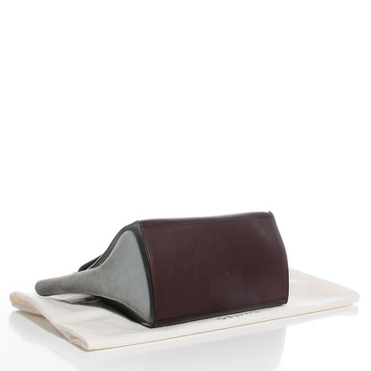 Celine Smooth Calfskin Suede Medium Tri-Color Trapeze Dark Grey 4 of 8