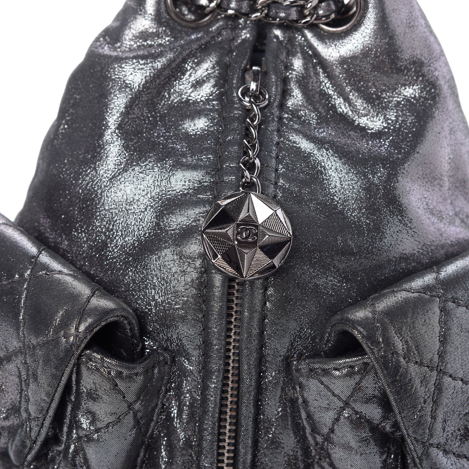 Chanel Iridescent Calfskin Mini Backpack Is Back Silver 8 of 8