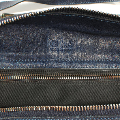 Chloe Leather Saskia Satchel Navy 6 of 7