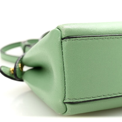 Fendi Shiny Nappa Micro Peekaboo Iconic Satchel Verde Acqua 8 of 9