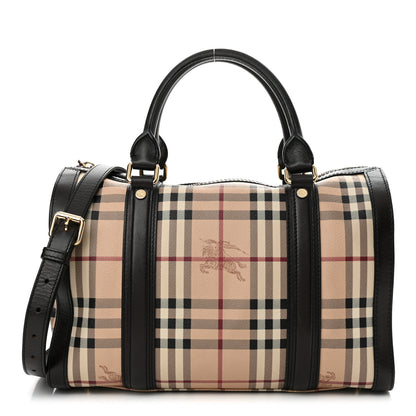 Burberry Haymarket Check Medium Alchester Bowling Bag Chocolate 1 of 14