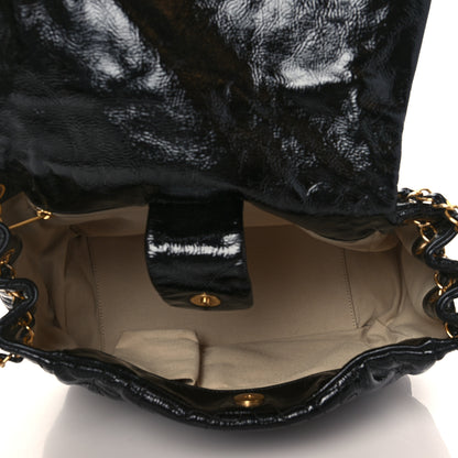 Chanel Patent Puzzle Accordion Flap Bag Black 6 of 9
