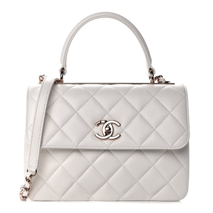 Chanel Lambskin Quilted Small Trendy CC Dual Handle Flap Bag White 1 of 13