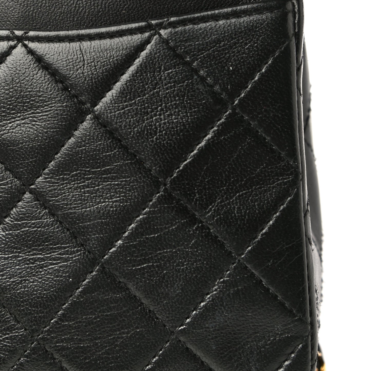 Lambskin Quilted Small Double Flap Black