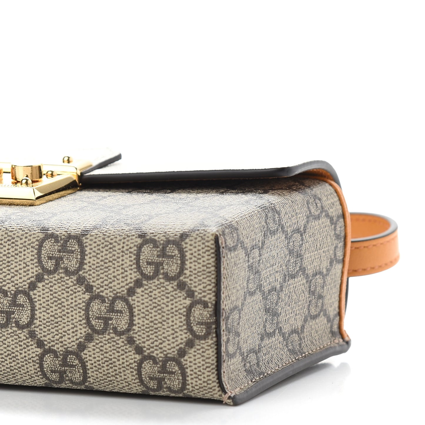 GG Supreme Monogram New Sakai Calfskin Mini Padlock Top Handle Shoulder Bag Beige Ebony Mystic White Sun Oil