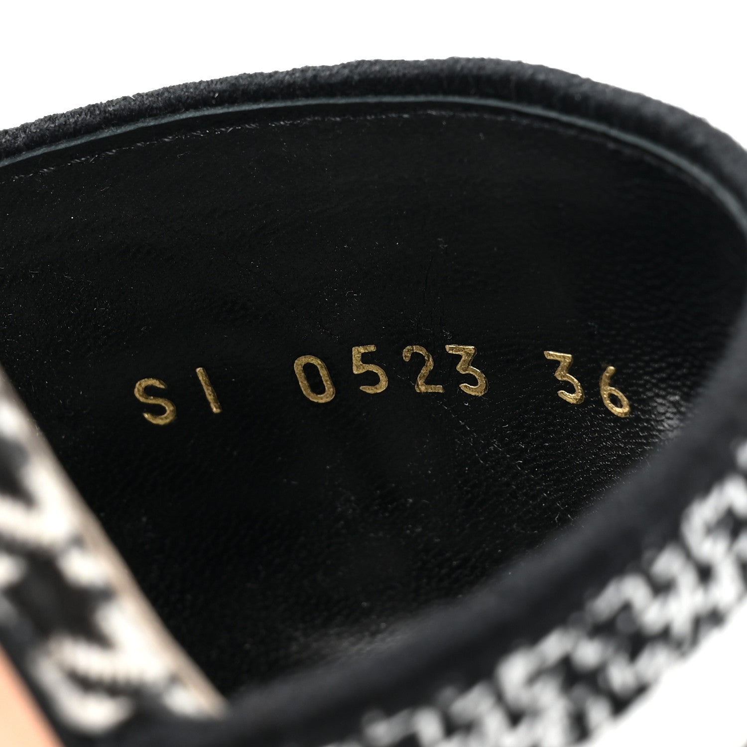 Christian Dior Canvas Embroidered Micro Houndstooth Dway 40mm Slide Sandals 36 Black White 8 of 9