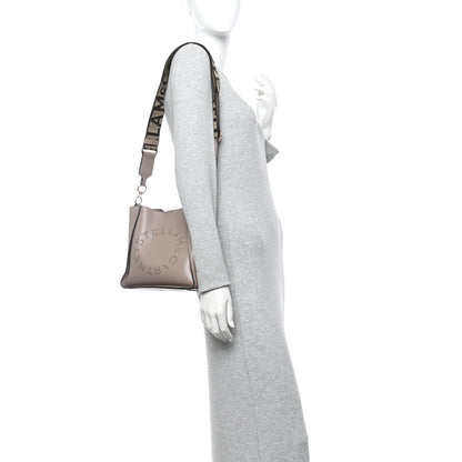 Stella McCartney Eco Alter Nappa Perforated Logo Mini Crossbody Dark Taupe 2 of 9