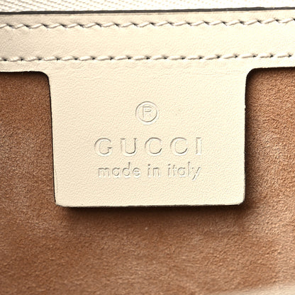 Gucci Calfskin Web Medium Sylvie Top Handle Bag White 6 of 10
