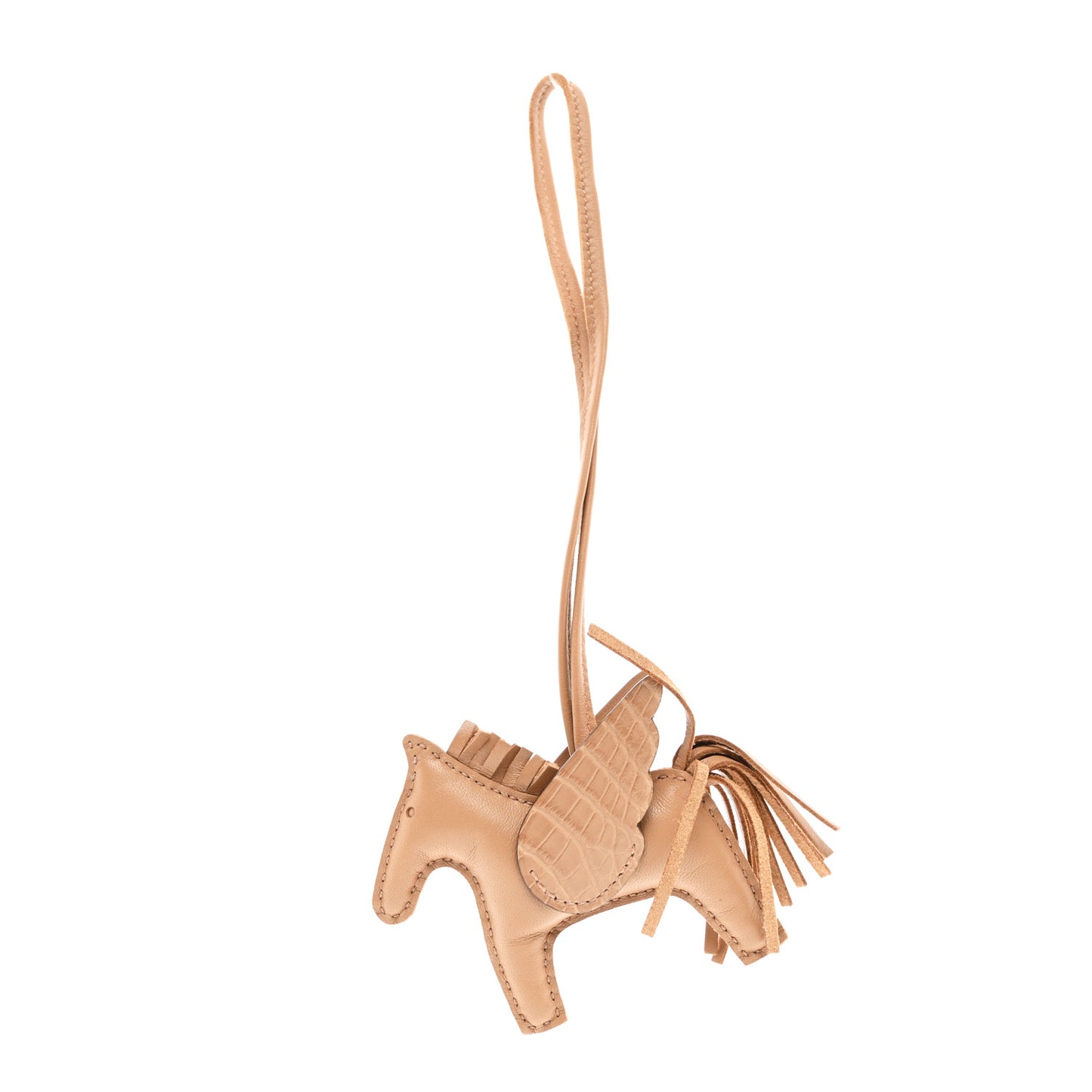 Milo Lambskin Matte Alligator Touch Grigri Rodeo Pegase Horse Bag Charm PM Chai