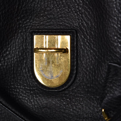 Prada Vitello Daino Pushlock Tote Black 8 of 8