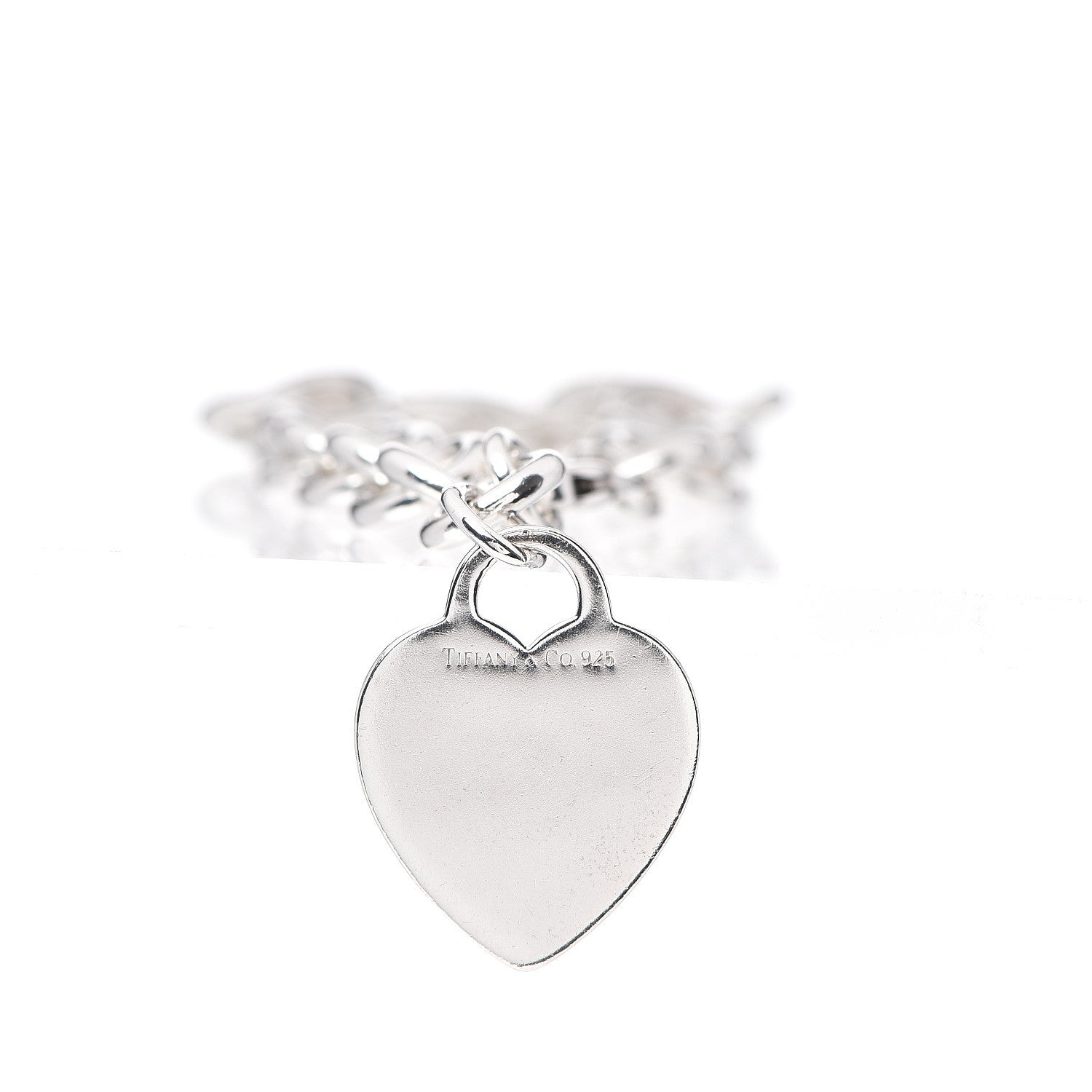 Tiffany Sterling Silver Heart Tag Charm Bracelet 3 of 3