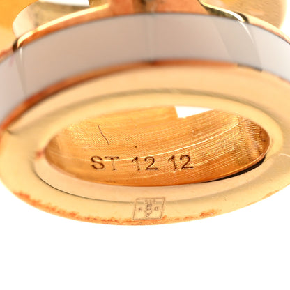 Hermes Gold Lacquered Mini Pop H Earrings White 5 of 7