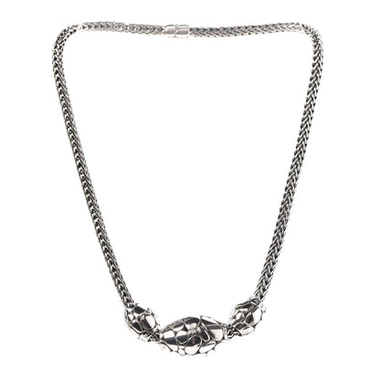 John Hardy Sterling Silver Kali Elliptical Bead Trio Necklace 3 of 6