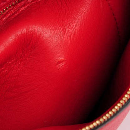 Celine Drummed Calfskin Suede Medium Trapeze Coquelicot 8 of 8