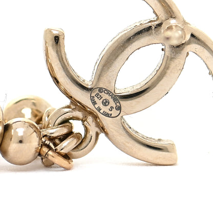 Chanel Metal CC Bead Drop Earrings Gold 4 of 8