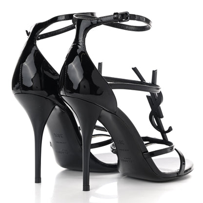 Saint Laurent Patent Cassandra 100 Sandals 38.5 Black 4 of 11