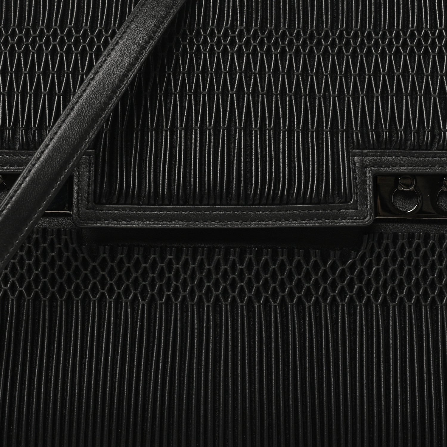Delvaux Calfskin Souple Tempete GM Smock Satchel Black 8 of 10