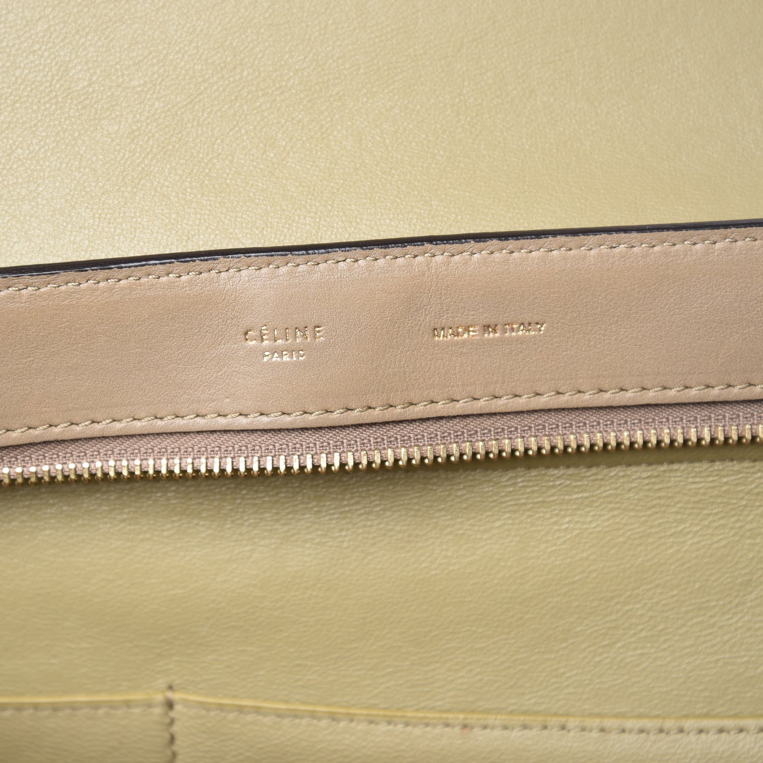 Celine Smooth Calfskin Suede Medium Tri-Color Trapeze Olive 8 of 20