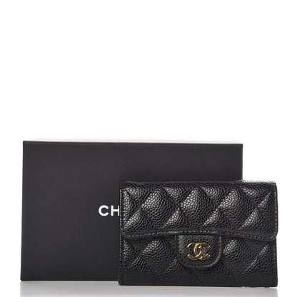 Chanel Caviar Quilted Flap Card Holder Black 9 of 9