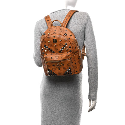 MCM Visetos Studded Small Stark M Backpack Cognac 3 of 10