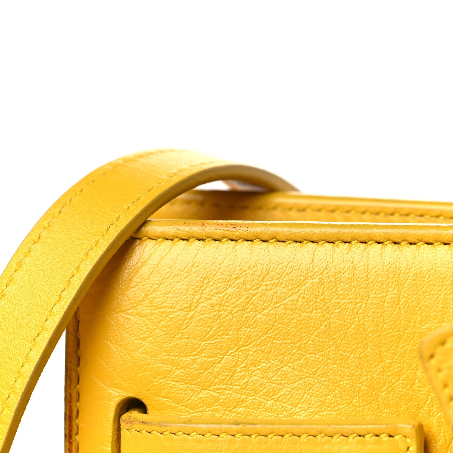 Grained Calfskin Baby Sac De Jour Yellow