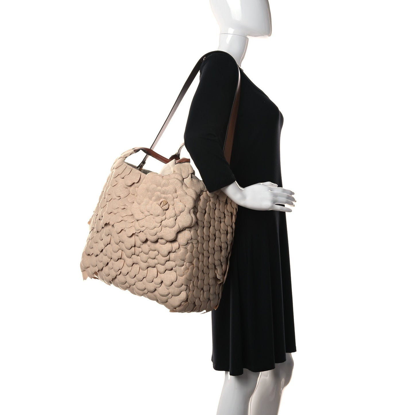 Canvas Atelier 03 Rose Edition Large Tote Bag Naturale Saddle Brown