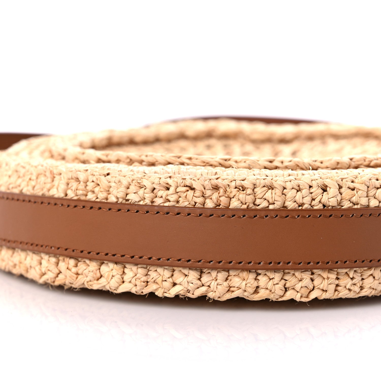 Saint Laurent Raffia Sac Round Naturel 6 of 8