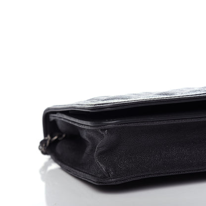 Chanel Caviar Quilted Boy Wallet On Chain WOC Charcoal 8 of 11