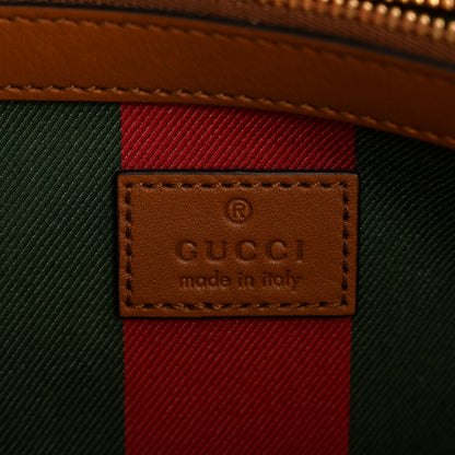 Gucci GG Supreme Monogram Emblem Medium Tote Bag Beige Dark Brown 6 of 13
