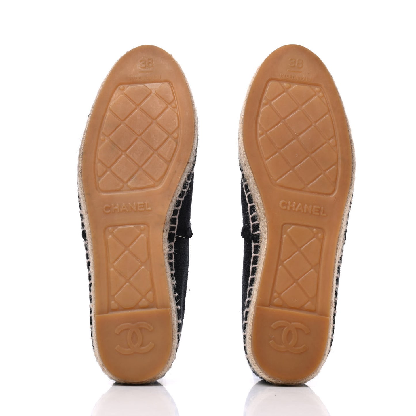 Linen CC Espadrilles 38 Black
