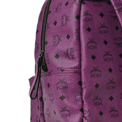 MCM Visetos Medium Sprinkle Stud Stark Backpack Purple 11 of 13