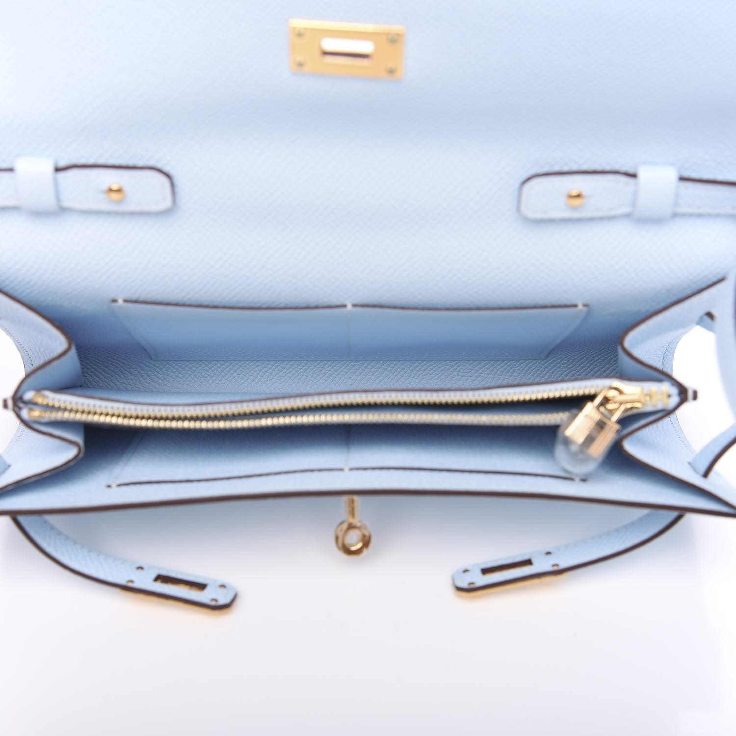 Hermes Epsom Kelly Wallet To Go Bleu Brume 4 of 8