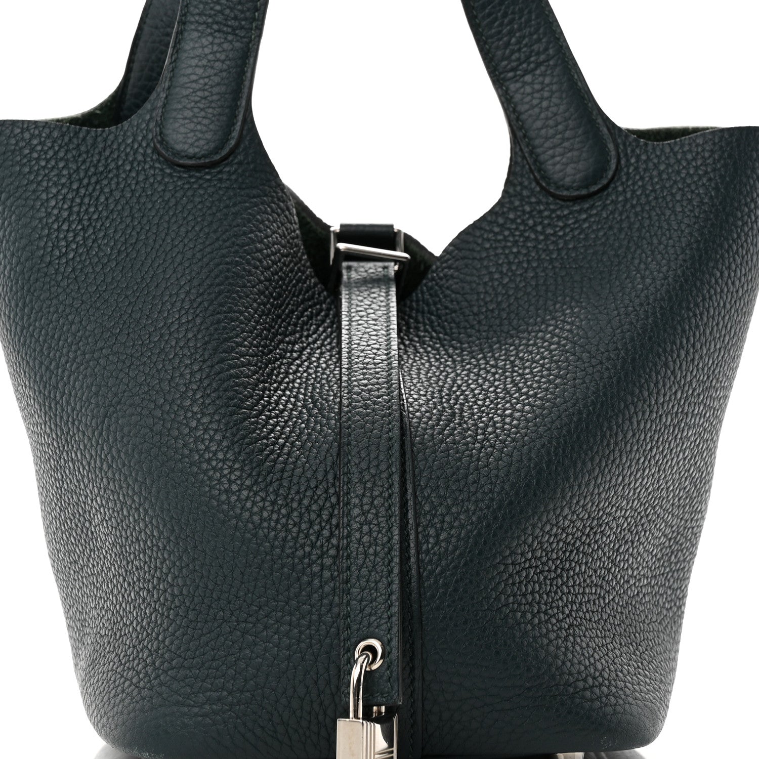 Hermes Taurillon Clemence Picotin Lock 18 PM Vert Cypress 8 of 10