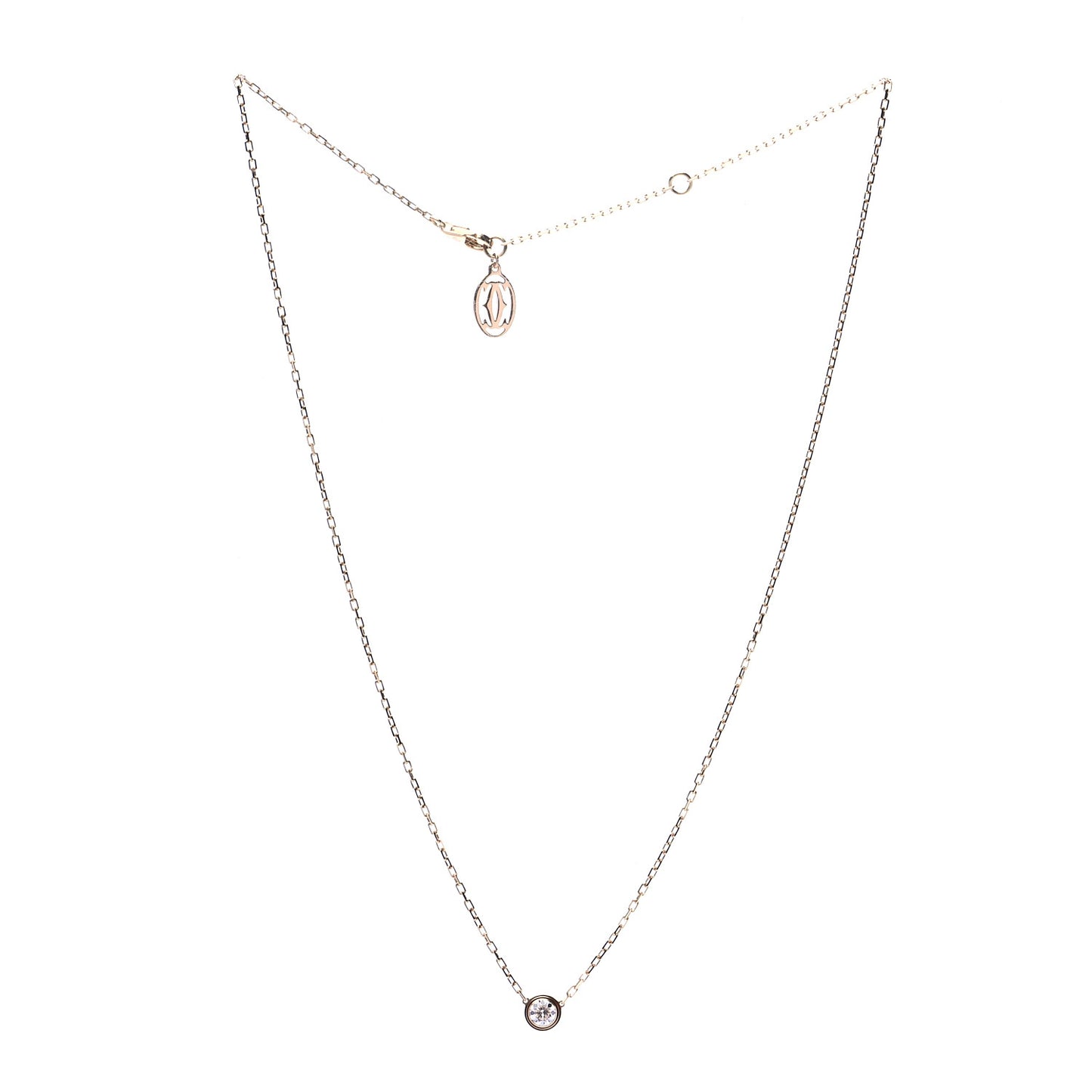 18K Yellow Gold Diamond LM D'Amour Pendant Necklace